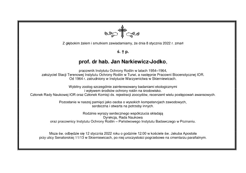 prof. dr hab. Jan Narkiewicz-Jodko