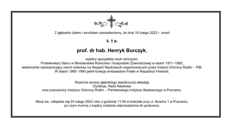 prof. dr hab. Henryk Burczyk